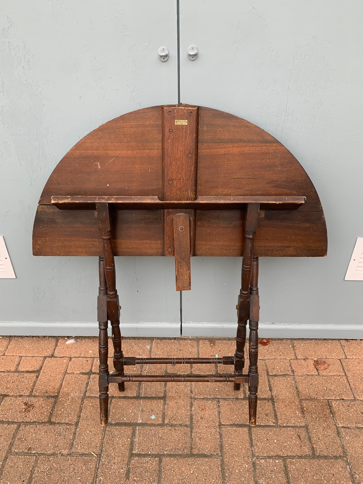 Antique Victorian Thornton & Herne London Campaign Folding Coaching Table