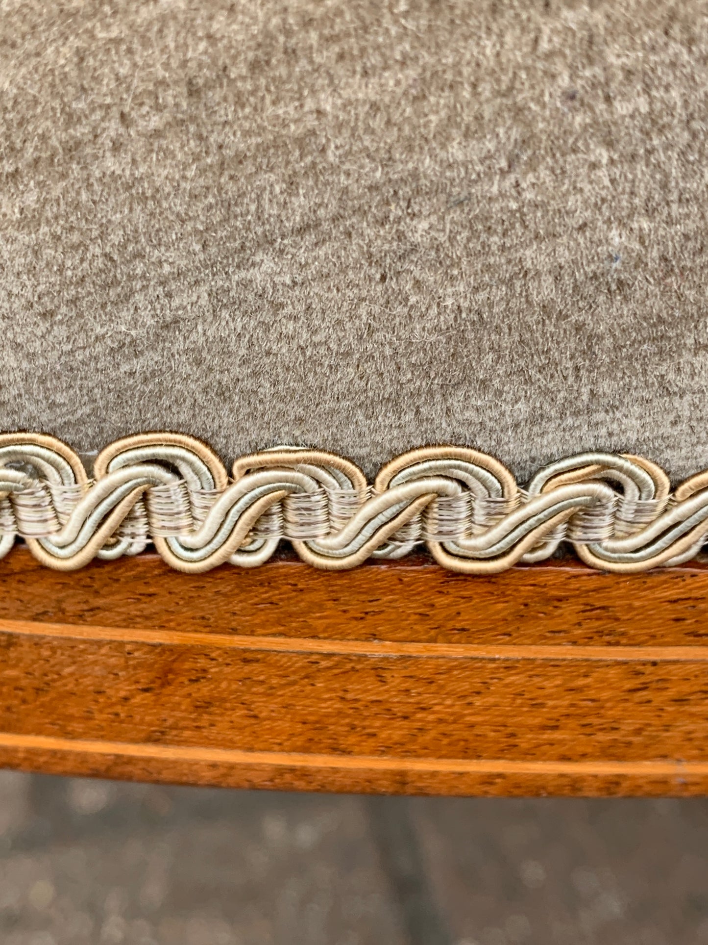 Victorian Walnut Parlour Two Seater Settee on Castors, Marquetry Inlay