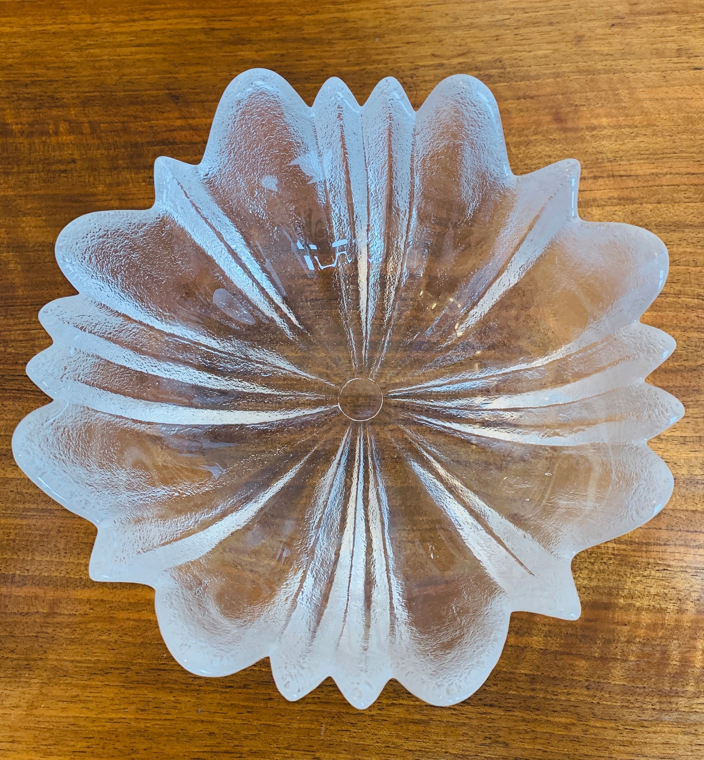 Complete Set Vintage Dartington Lead Crystal Frank Thrower ‘Hollywood’ Petal Dishes