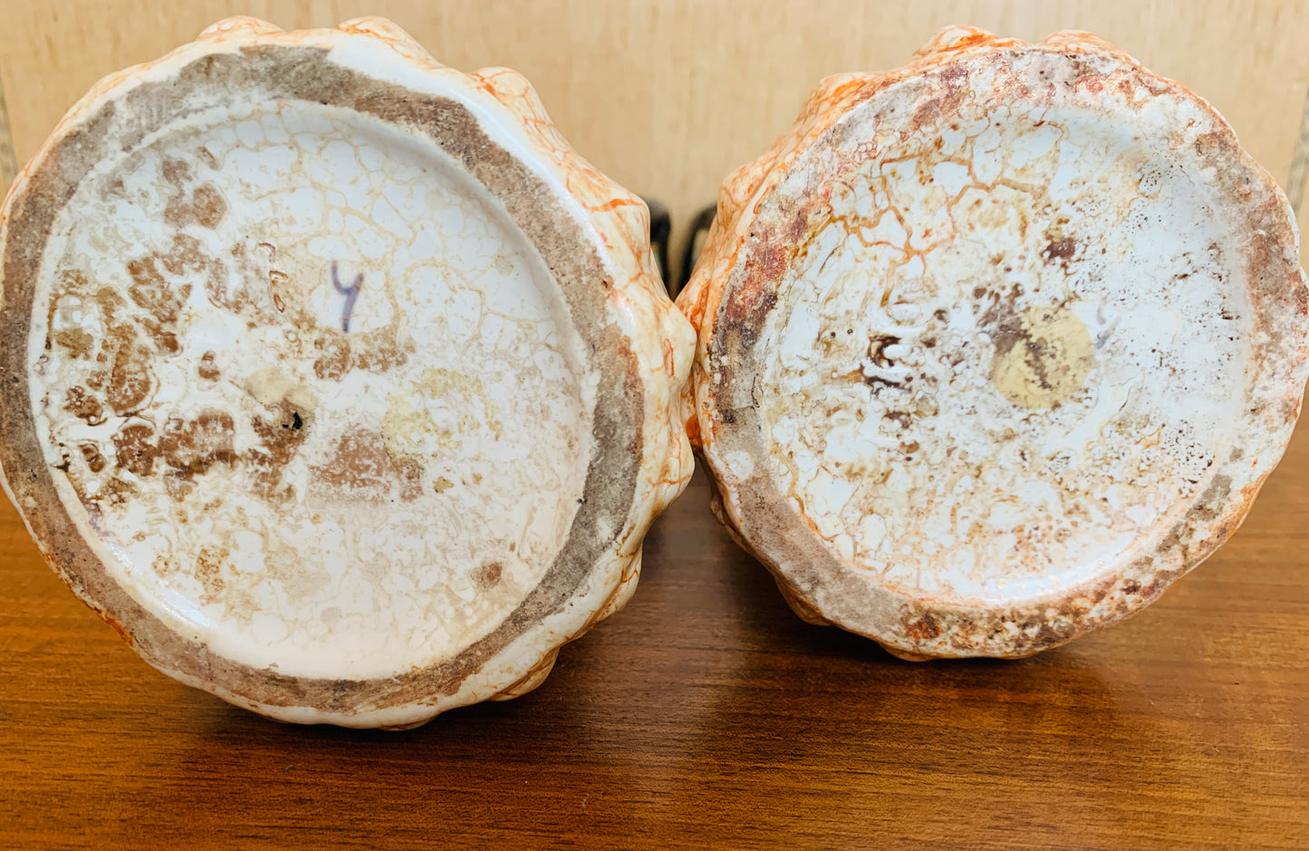 Pair of Antique Art Deco, Ditmar Urbach 'Alienware' Double Handled Vases