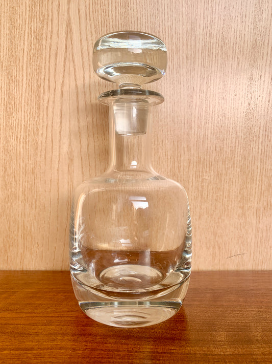 Vintage Heavy Glass Krosno Decanter Mid-Century Modern Carafe