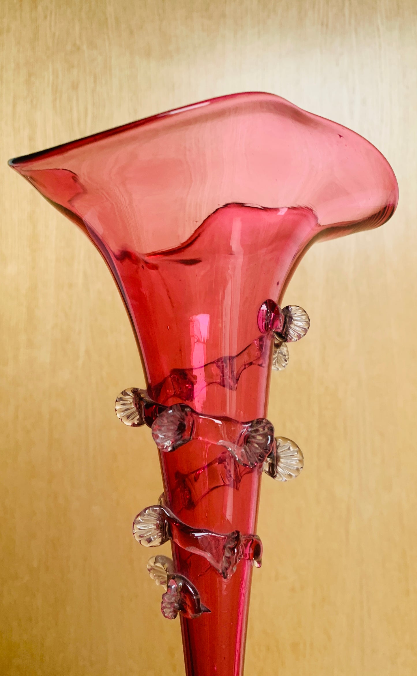 Antique Victorian 1880's Ruby / Cranberry Glass Epergne Table Centrepiece