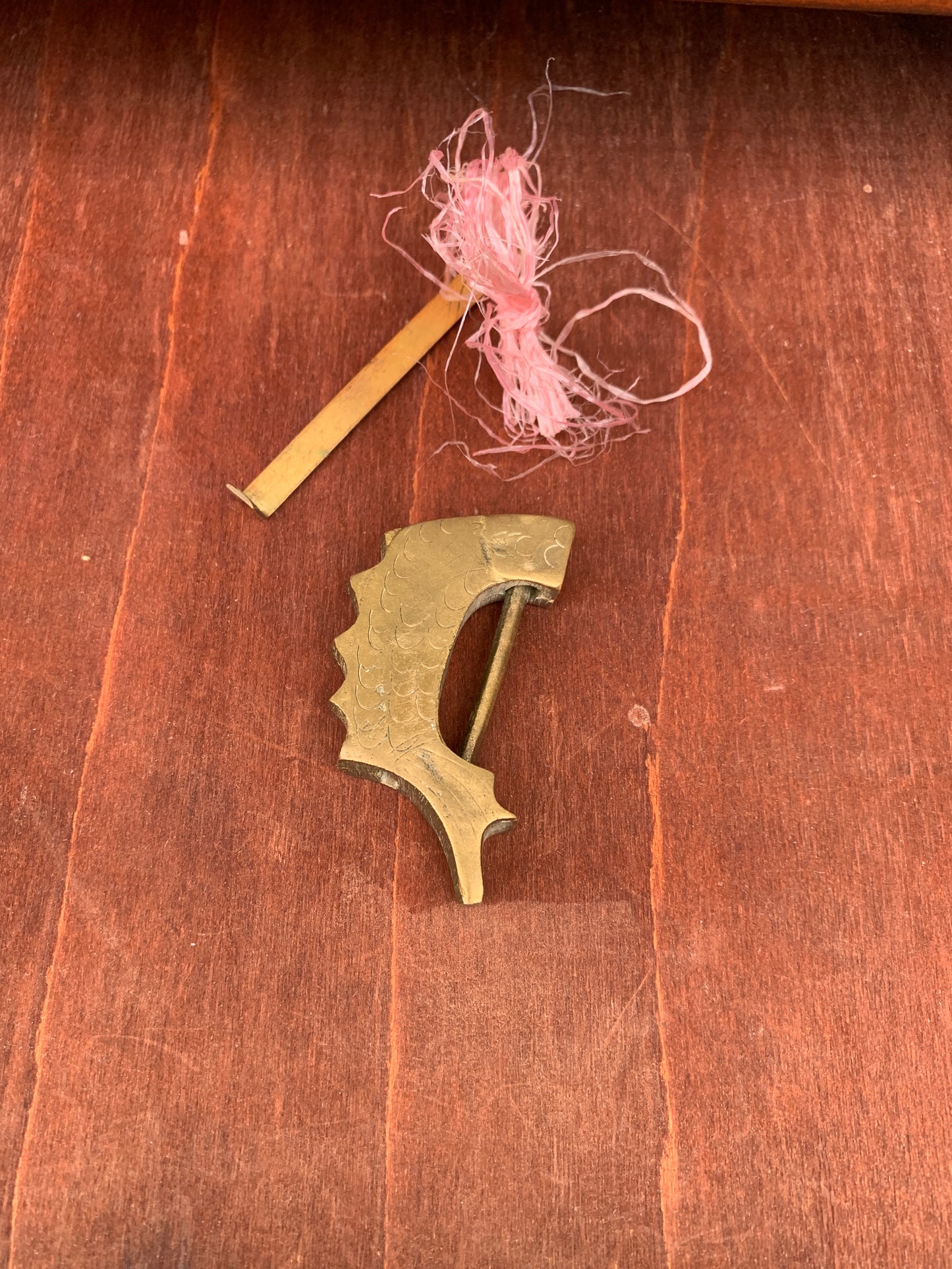 Antique Korean Bandaji / Tansu Chest with Working Fish Lock and Hanji Calligraphy Lining