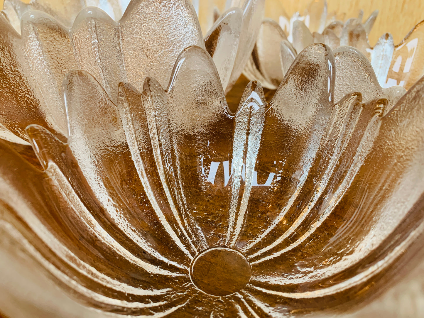 Complete Set Vintage Dartington Lead Crystal Frank Thrower ‘Hollywood’ Petal Dishes