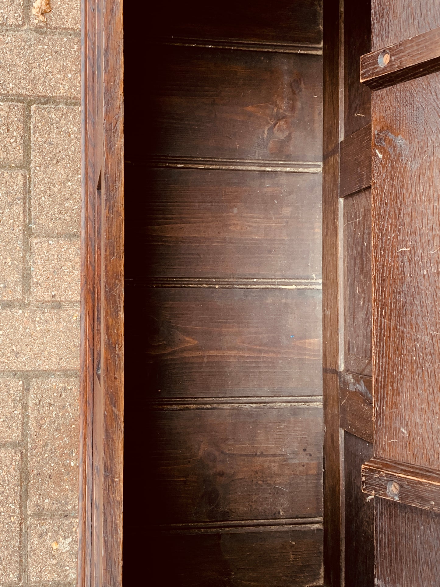 Victorian Solid Carved Oak Monks Bench, 1800's Settle