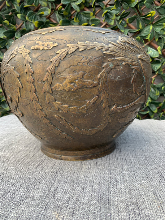 Antique Japanese Meiji Period Bronze Jardinière/Planter c1870